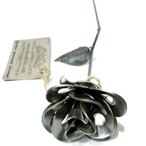 Welded Metal Art Steel Recycled Rose Sculpture